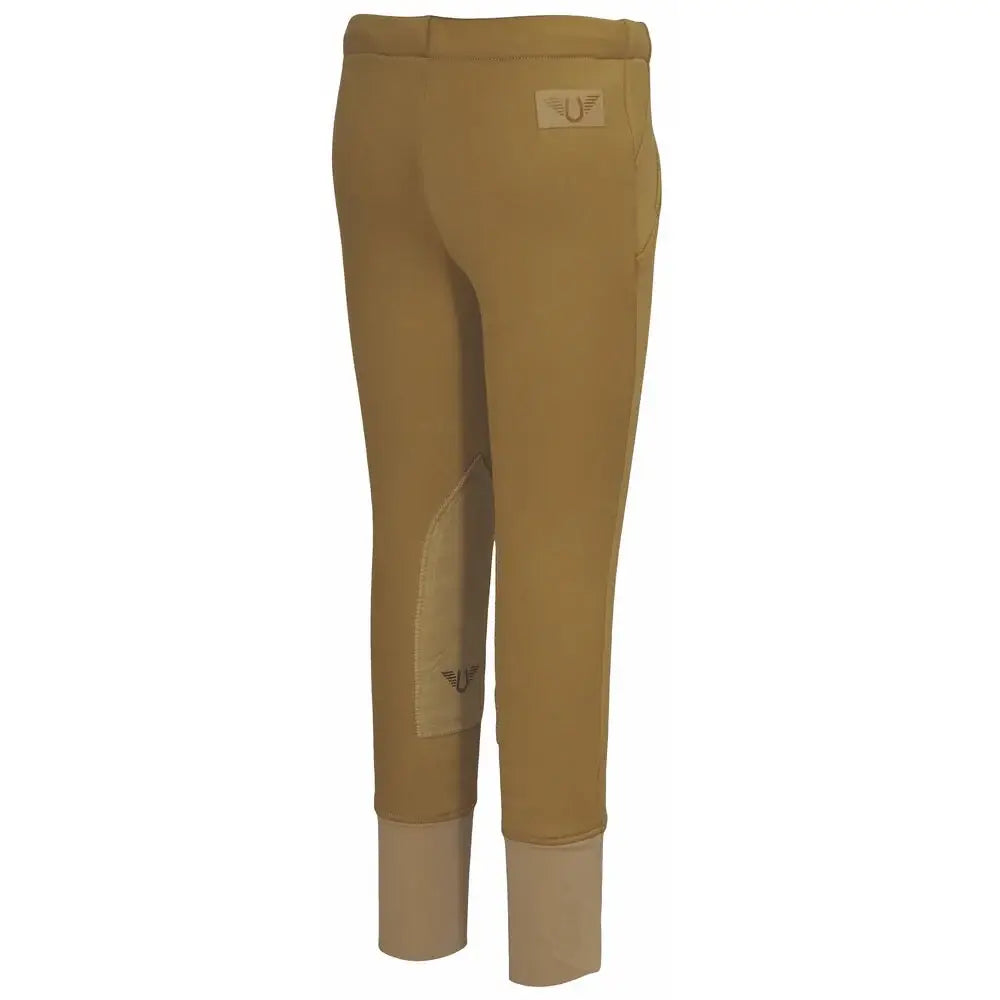 TuffRider Children's Unifleece Pull-On Stretch Fleece Knee Patch Winter Breeches - Breeches.com - Flyclothing LLC