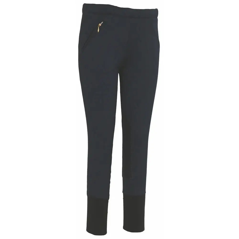 TuffRider Children's Unifleece Pull-On Stretch Fleece Knee Patch Winter Breeches - Breeches.com - Flyclothing LLC