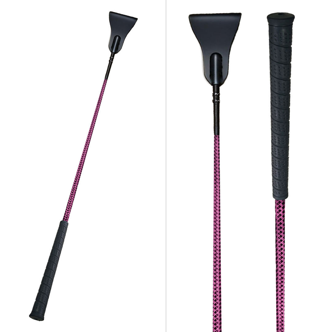 TuffRider 26" Two-Tone Weave Riding Crop with No-Slip Rubber Grip - Breeches.com - Flyclothing LLC