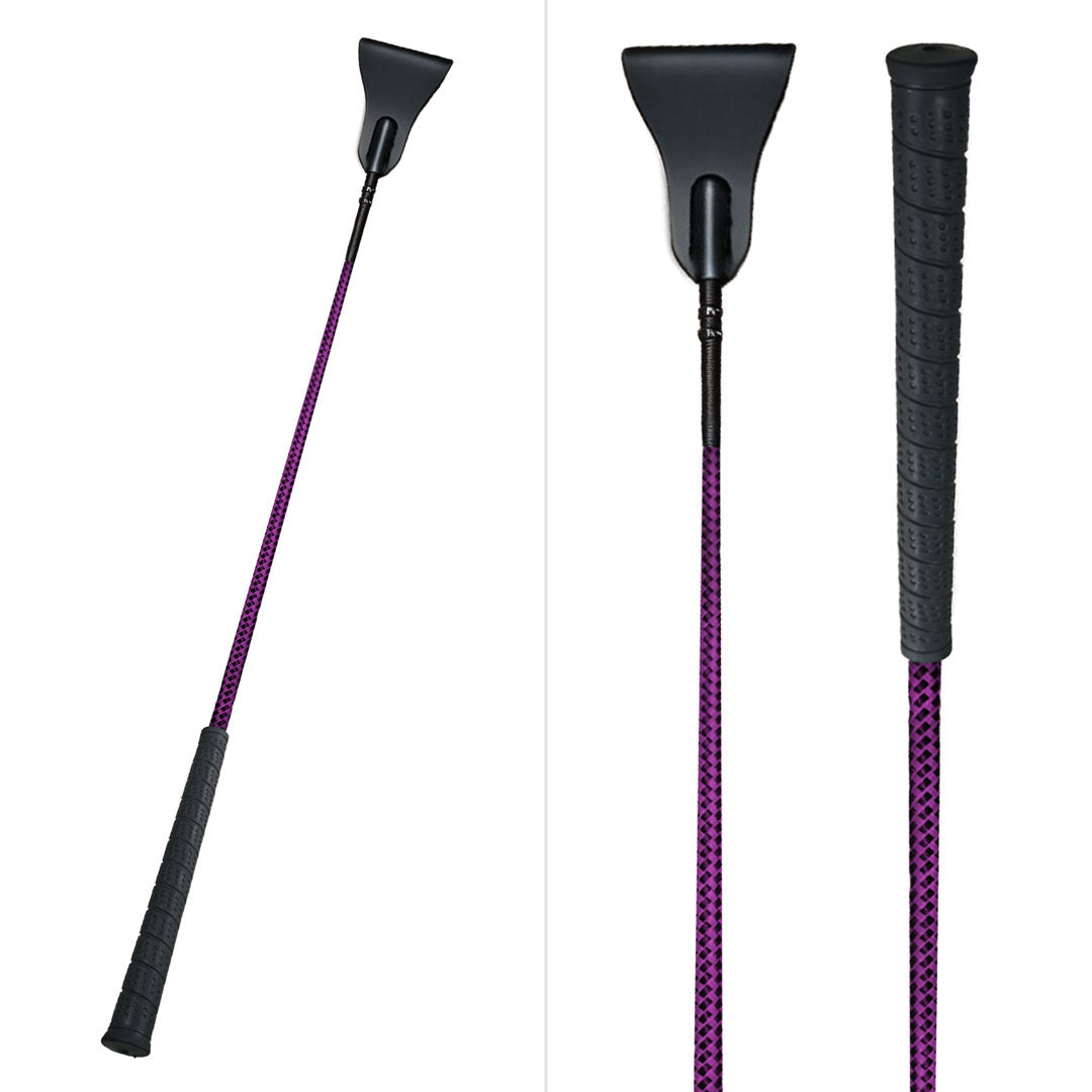 TuffRider 26" Two-Tone Weave Riding Crop with No-Slip Rubber Grip - Breeches.com - Flyclothing LLC