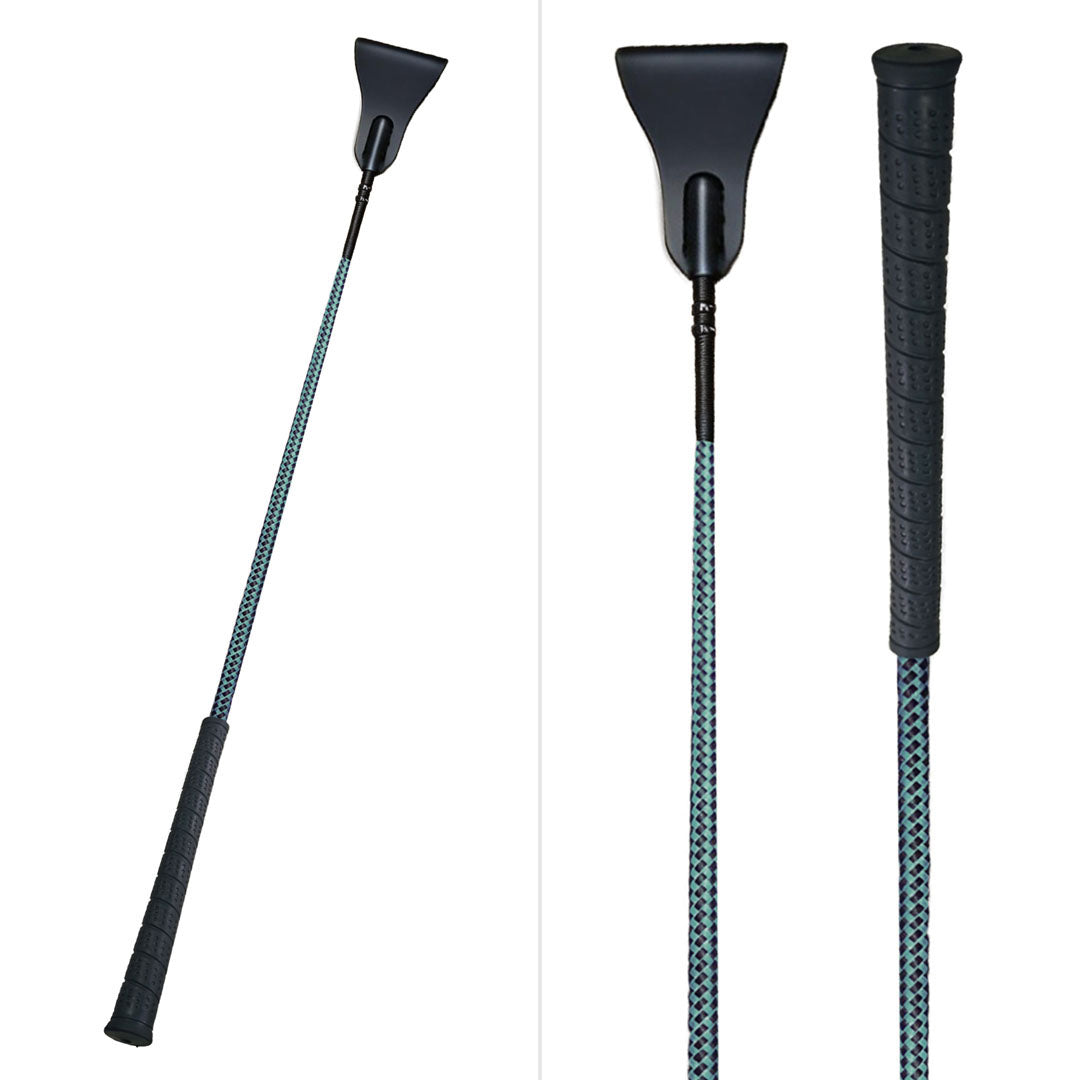 TuffRider 26" Two-Tone Weave Riding Crop with No-Slip Rubber Grip - Breeches.com - Flyclothing LLC