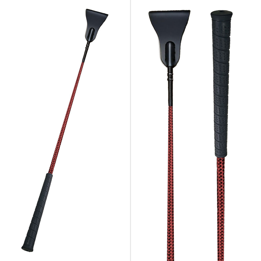 TuffRider 26" Two-Tone Weave Riding Crop with No-Slip Rubber Grip - Breeches.com - Flyclothing LLC