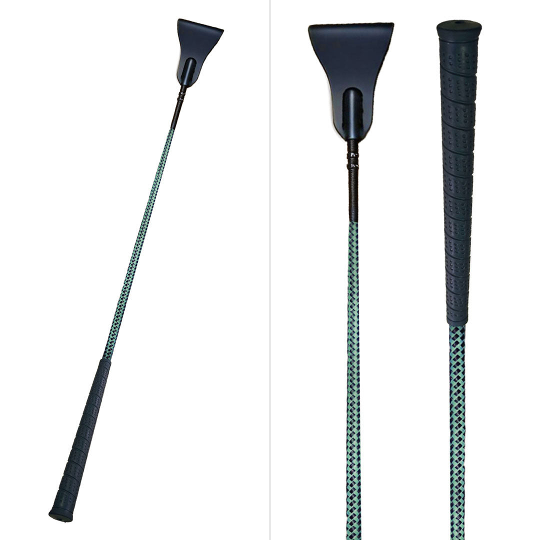TuffRider 26" Two-Tone Weave Riding Crop with No-Slip Rubber Grip - Breeches.com - Flyclothing LLC