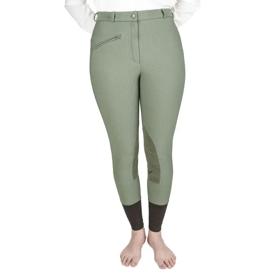 TuffRider Ladies Ribb Knee Patch Breeches - Breeches.com - Flyclothing LLC