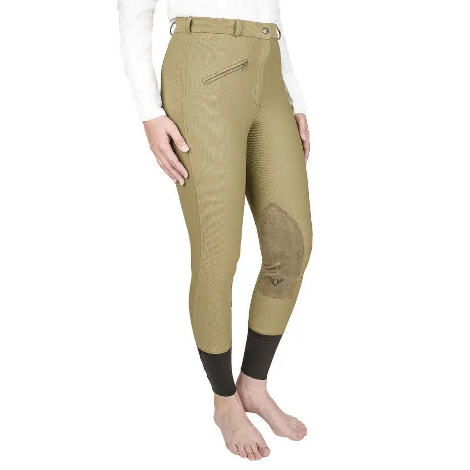 TuffRider Ladies Ribb Knee Patch Breeches - Breeches.com - Flyclothing LLC