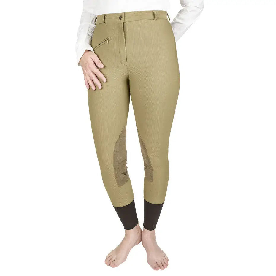 TuffRider Ladies Ribb Knee Patch Breeches - Breeches.com - Flyclothing LLC