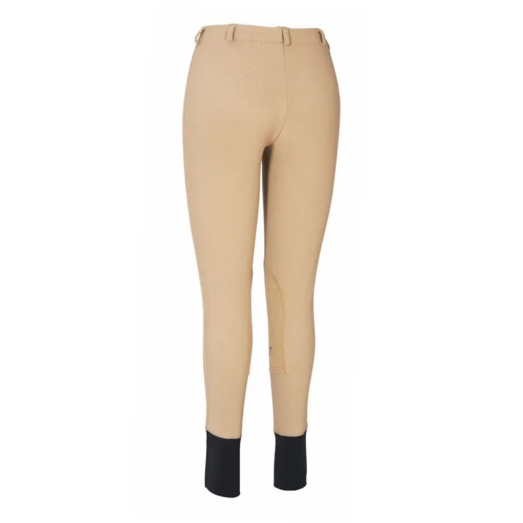 TuffRider Ladies Ribb Lowrise Pull-On Knee Patch Breeches - Breeches.com - Flyclothing LLC