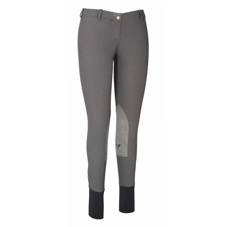 TuffRider Ladies Ribb Lowrise Pull-On Knee Patch Breeches - Breeches.com - Flyclothing LLC
