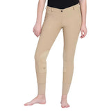 TuffRider Ladies Ribb Lowrise Pull-On Knee Patch Breeches - Breeches.com - Flyclothing LLC