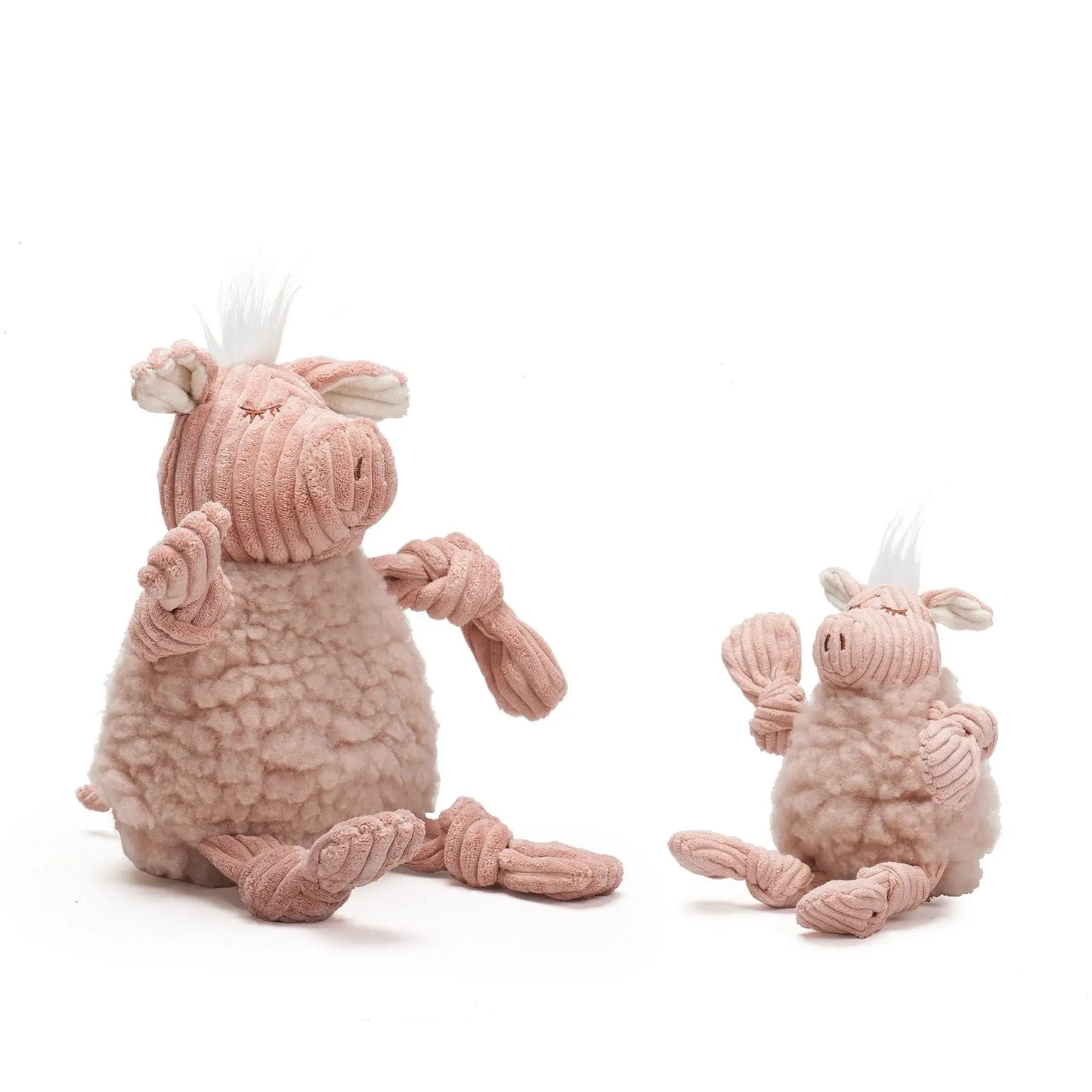 Penelope Pig HuggleFleece® FlufferKnottie™ Plush Dog Toy - HuggleHounds - Flyclothing LLC