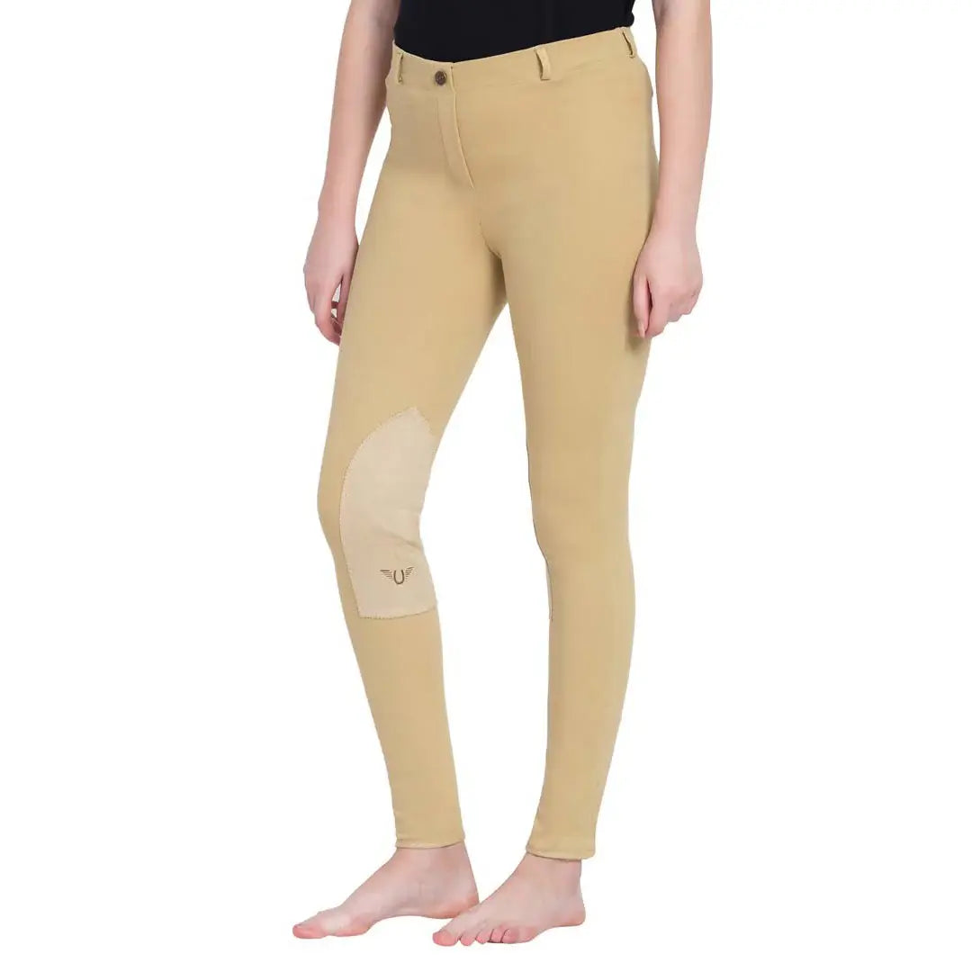 TuffRider Ladies Cotton Pull-On Knee Patch Plus Breeches - Breeches.com - Flyclothing LLC