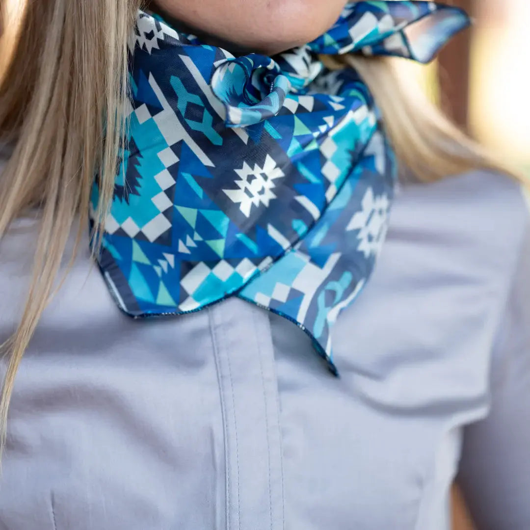 AWST Int'l Blue Aztec Wild Rag - Breeches.com - Flyclothing LLC