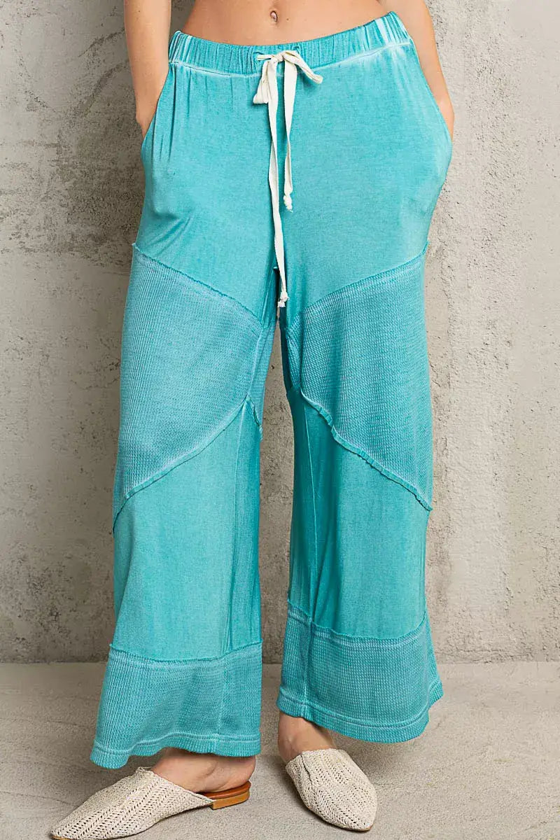 POL Elastic Waistband Wide Leg Pants with Drawstring - Trendsi - Flyclothing LLC
