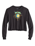 Tin Haul Womens Long Sleeve Tin Haul Night Sun Collide Screen Print T Shirt With Boyfriend Fit - TIN HAUL