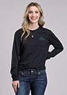 Tin Haul Womens Script With Succulents Long Sleeve Pullover Western Shirt - Tin Haul - Flyclothing LLC