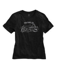 Tin Haul Womens Short Sleeve Tin Haul T Shirt Co Desert Scene Screen Print With Triblend - TIN HAUL