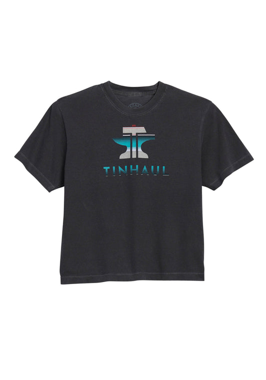 Womens Short Sleeve Pullovertin Haul Running Horses Collage On Bacr Western