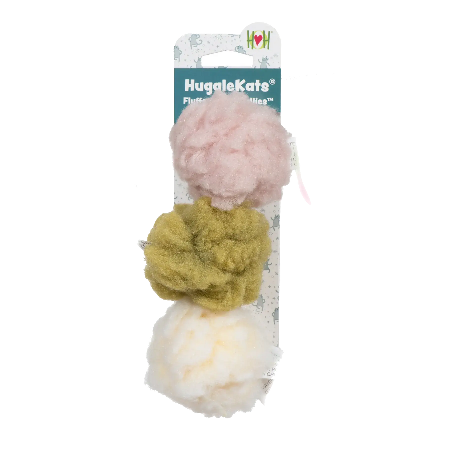 HuggleKats® FlufferFleece™ Ballies Plush Cat Toys, 3 Pack - HuggleHounds - Flyclothing LLC