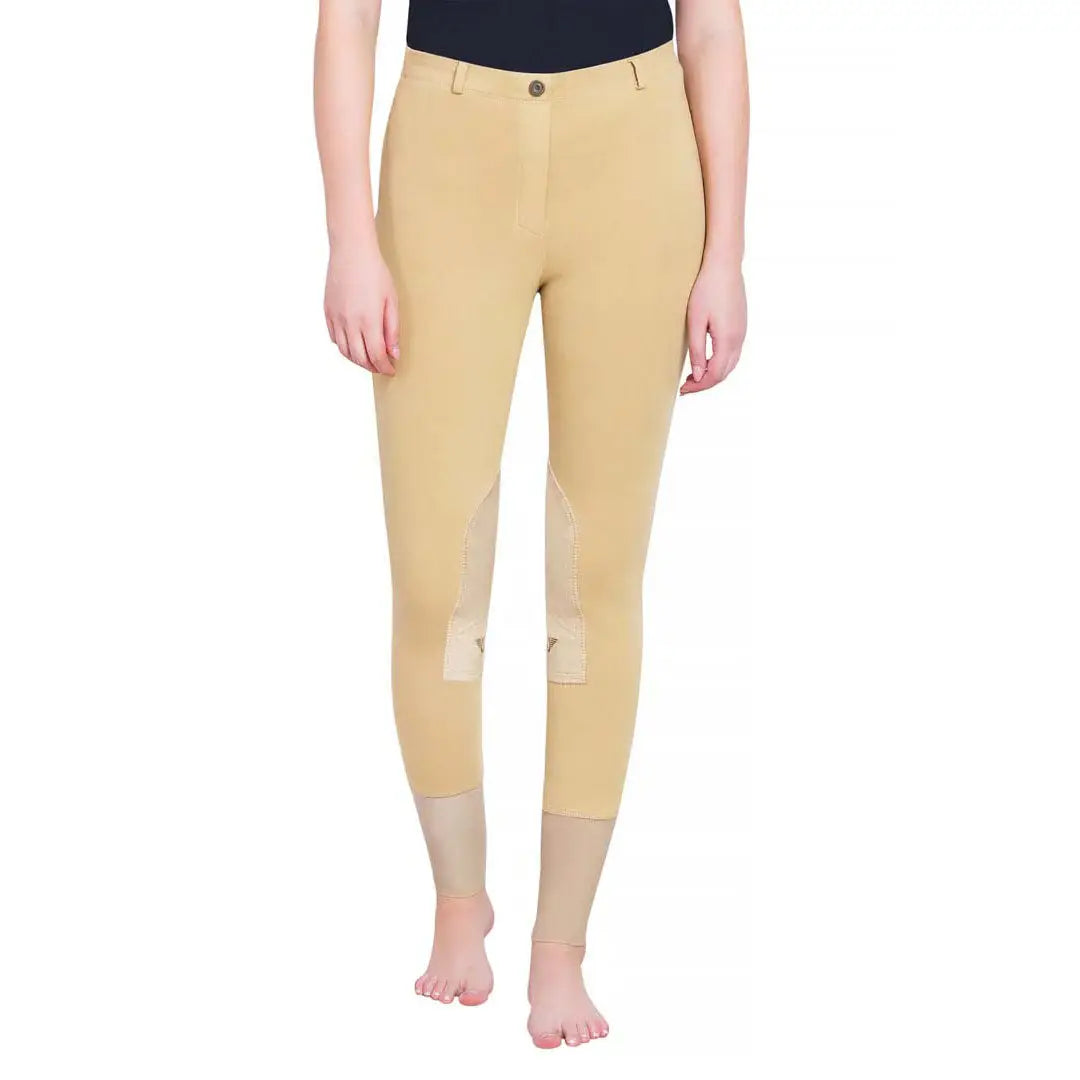 TuffRider Ladies Starter Lowrise Pull-On Knee Patch Breeches - Breeches.com - Flyclothing LLC