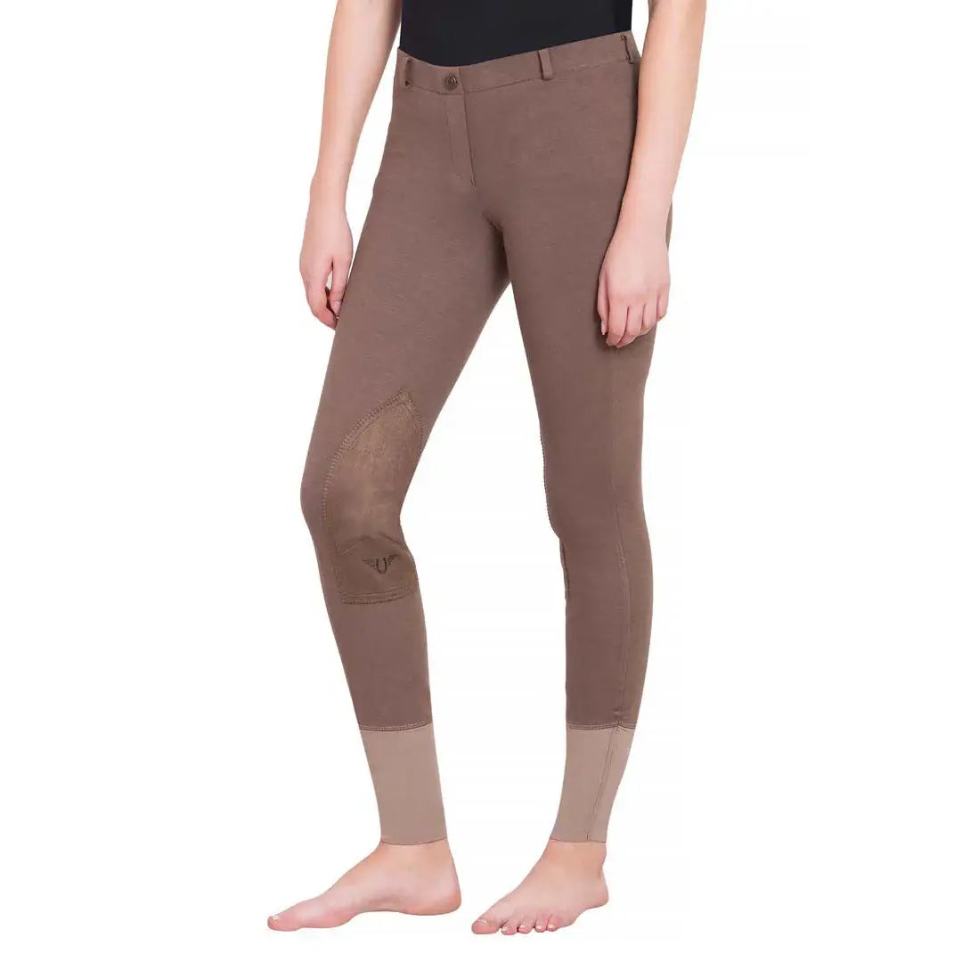 TuffRider Ladies Starter Lowrise Pull-On Knee Patch Breeches - Breeches.com - Flyclothing LLC