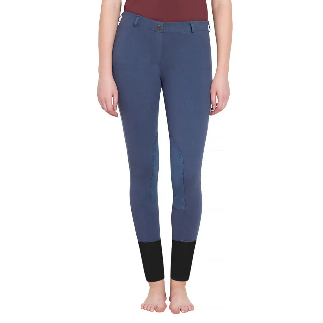 TuffRider Ladies Starter Lowrise Pull-On Knee Patch Breeches - Breeches.com - Flyclothing LLC