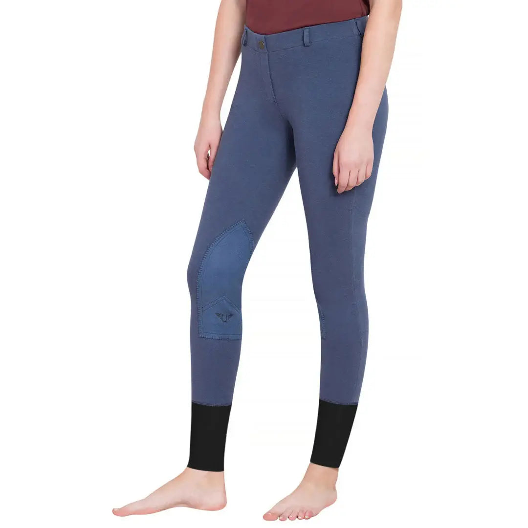 TuffRider Ladies Starter Lowrise Pull-On Knee Patch Breeches - Breeches.com - Flyclothing LLC