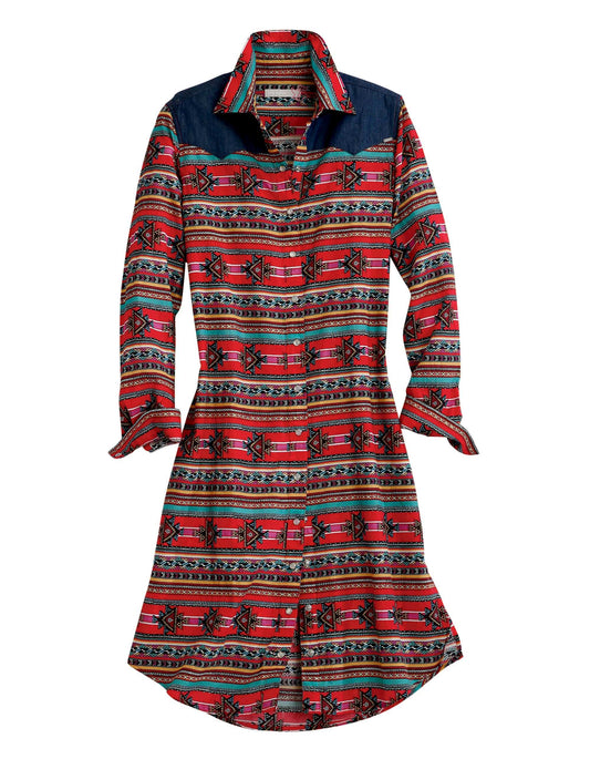 Tin Haul Womens Dash Aztec Print Long Sleeve Duster - Tin Haul - Flyclothing LLC