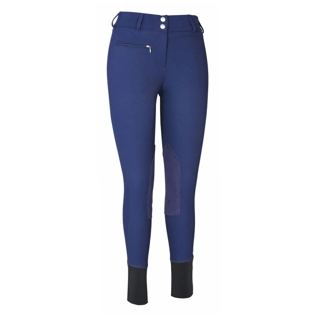 TuffRider Ladies Ribb Lowrise Wide Waistband Knee Patch Breeches - Breeches.com - Flyclothing LLC