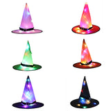 Halloween Decoration Witch Hat LED Lights Halloween Elf Ears Kids Home Party Decor Supplies Outdoor Tree Hanging Ornament