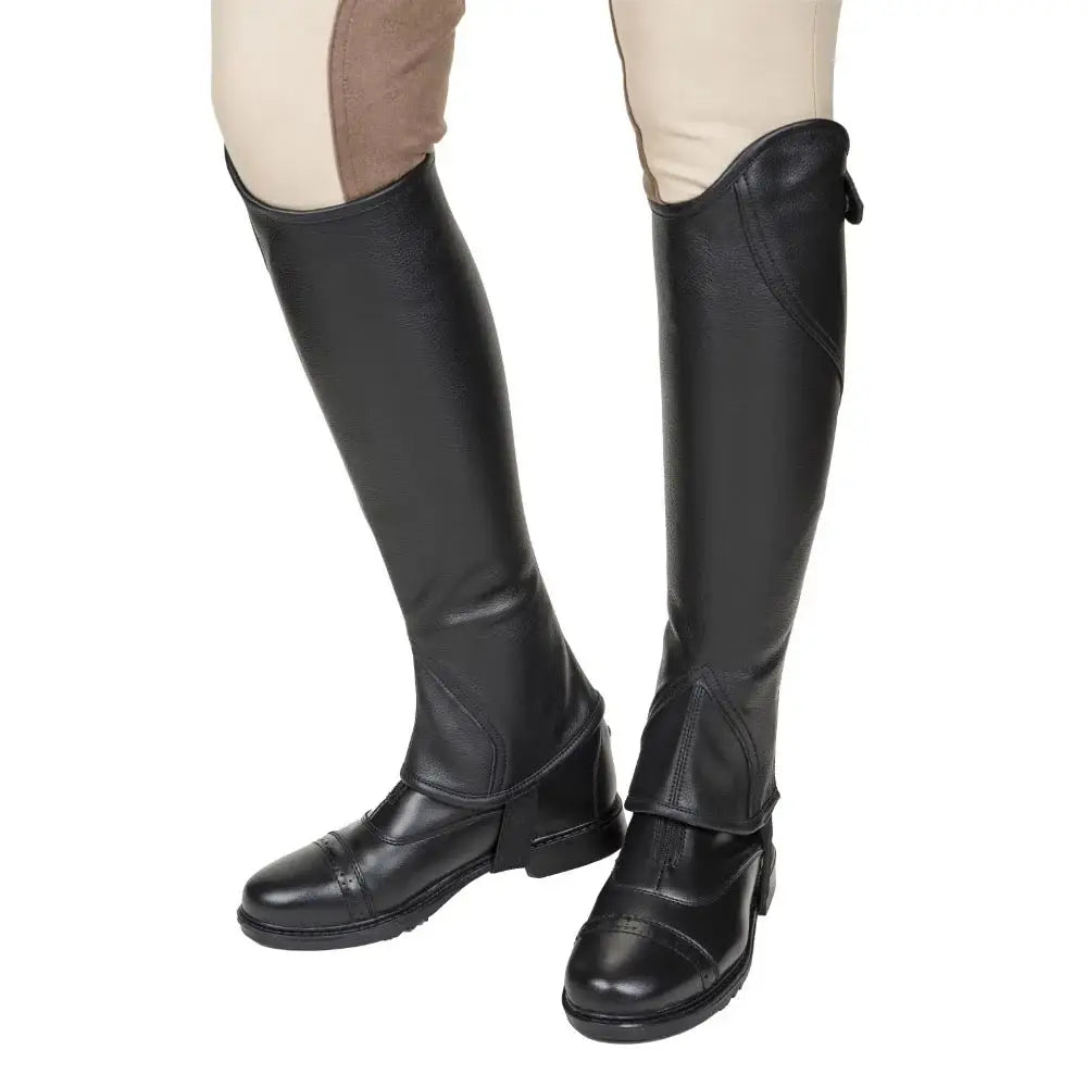 TuffRider Ladies Belmont Plus Leather Half Chaps - Breeches.com - Flyclothing LLC