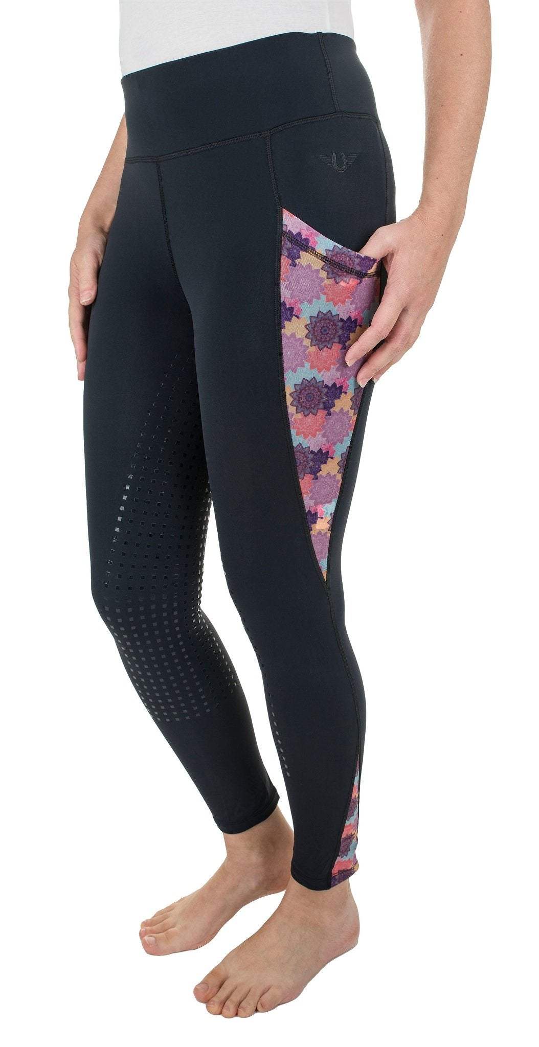 TuffRider Ladies Minerva 3 Season Printed Full Seat Tights - Breeches.com - Flyclothing LLC