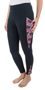 TuffRider Ladies Minerva 3 Season Printed Knee Patch Tights - Breeches.com - Flyclothing LLC