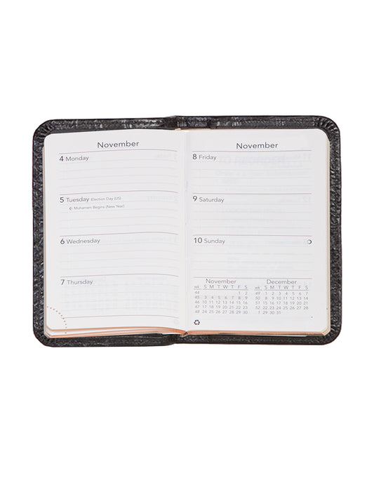 Scully Leather Black Personal Weekly Planner