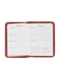 Scully Leather Cognac Personal Weekly Planner
