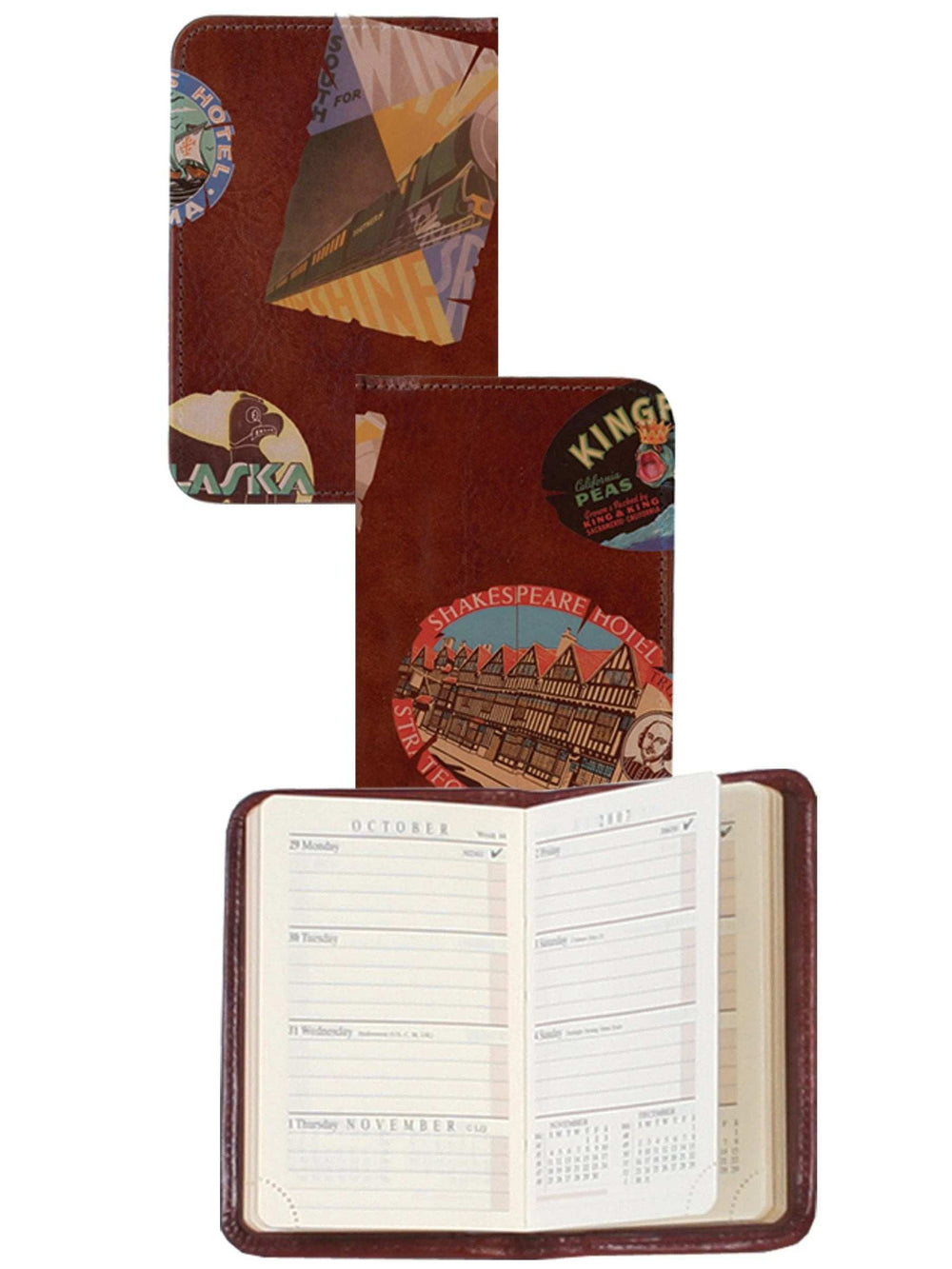 Italia Old atlas/ pony leather Walnut Personal phone/address - Scully Leather - Flyclothing LLC