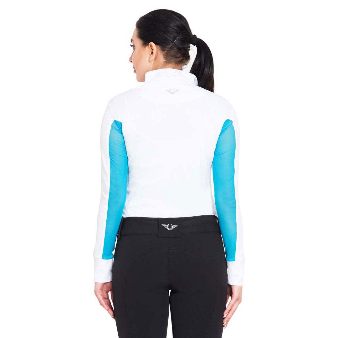 TuffRider Ladies Long Sleeve Ventilated Technical Sport Shirt – UV Protection, Quick-Dry, Mesh Undersleeves - Breeches.com - Flyclothing LLC