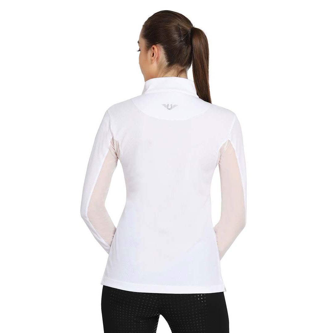 TuffRider Ladies Long Sleeve Ventilated Technical Sport Shirt – UV Protection, Quick-Dry, Mesh Undersleeves - Breeches.com - Flyclothing LLC