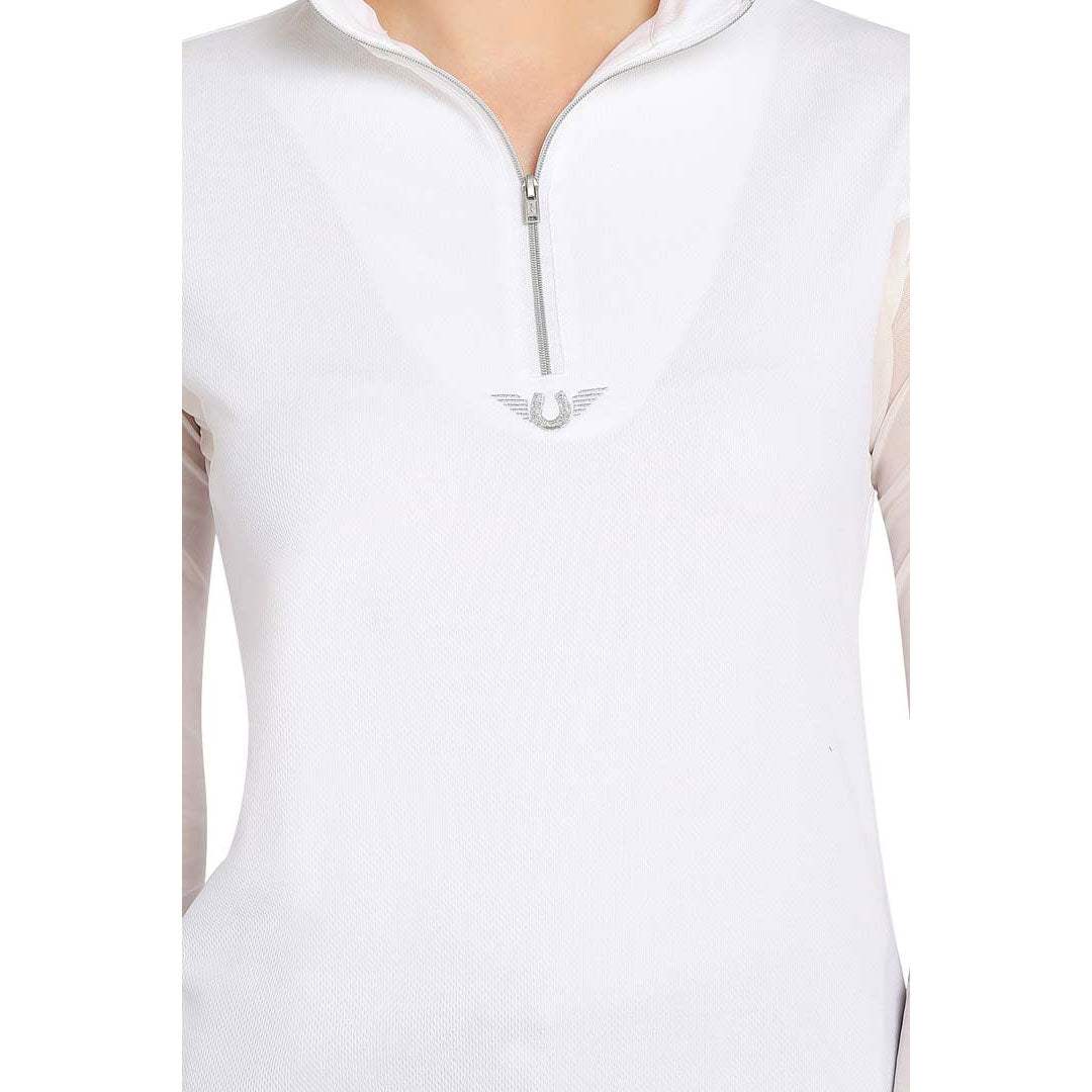 TuffRider Ladies Long Sleeve Ventilated Technical Sport Shirt – UV Protection, Quick-Dry, Mesh Undersleeves - Breeches.com - Flyclothing LLC