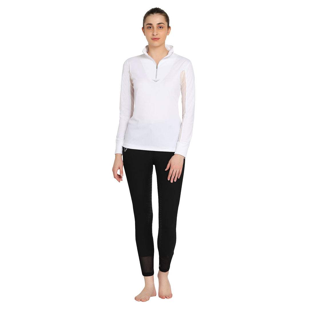 TuffRider Ladies Long Sleeve Ventilated Technical Sport Shirt – UV Protection, Quick-Dry, Mesh Undersleeves - Breeches.com - Flyclothing LLC
