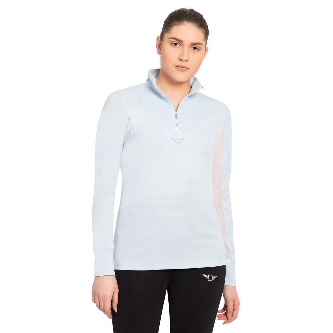 TuffRider Ladies Long Sleeve Ventilated Technical Sport Shirt – UV Protection, Quick-Dry, Mesh Undersleeves - Breeches.com - Flyclothing LLC