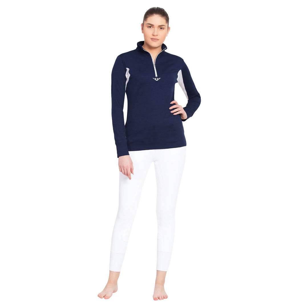 TuffRider Ladies Long Sleeve Ventilated Technical Sport Shirt – UV Protection, Quick-Dry, Mesh Undersleeves - Breeches.com - Flyclothing LLC