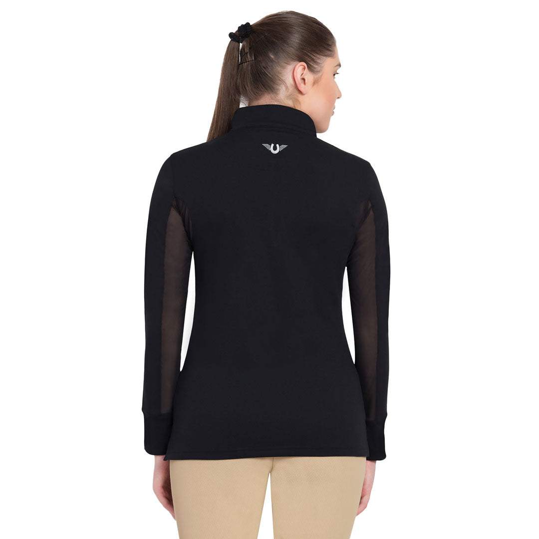 TuffRider Ladies Long Sleeve Ventilated Technical Sport Shirt – UV Protection, Quick-Dry, Mesh Undersleeves - Breeches.com - Flyclothing LLC
