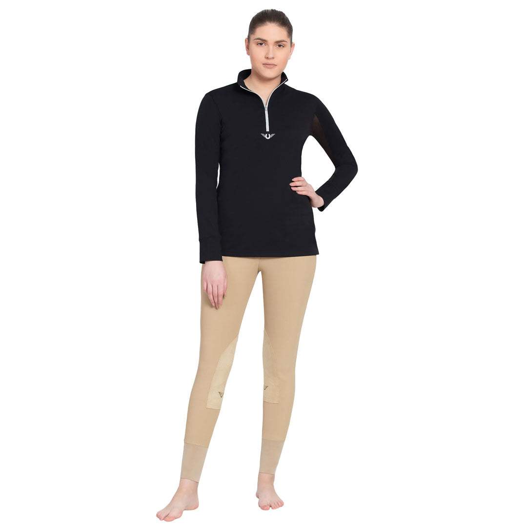 TuffRider Ladies Long Sleeve Ventilated Technical Sport Shirt – UV Protection, Quick-Dry, Mesh Undersleeves - Breeches.com - Flyclothing LLC