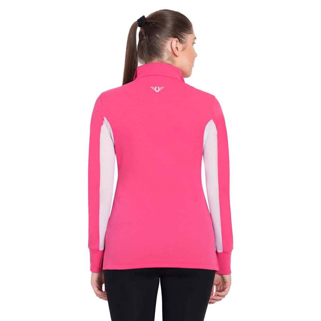 TuffRider Ladies Long Sleeve Ventilated Technical Sport Shirt – UV Protection, Quick-Dry, Mesh Undersleeves - Breeches.com - Flyclothing LLC