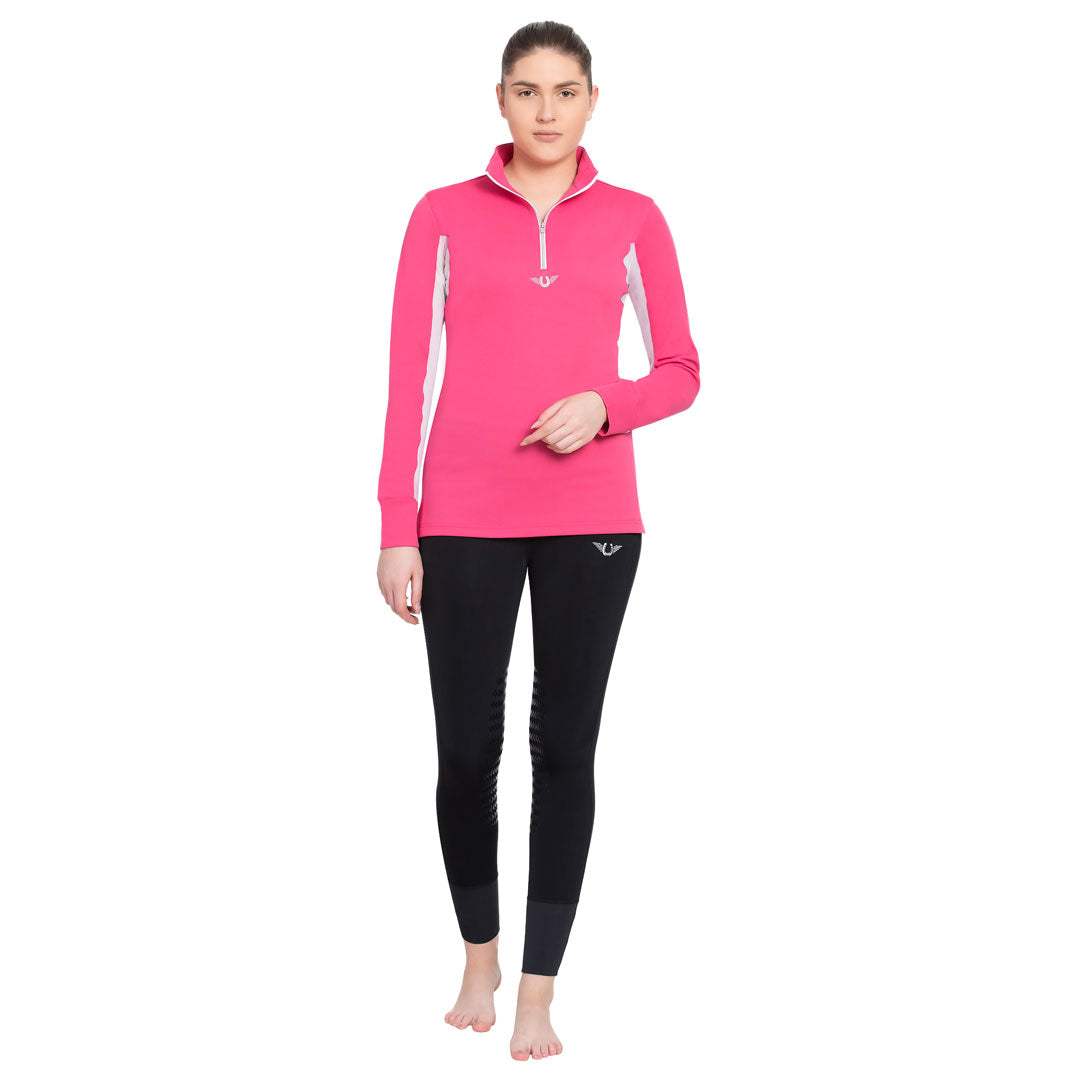 TuffRider Ladies Long Sleeve Ventilated Technical Sport Shirt – UV Protection, Quick-Dry, Mesh Undersleeves - Breeches.com - Flyclothing LLC