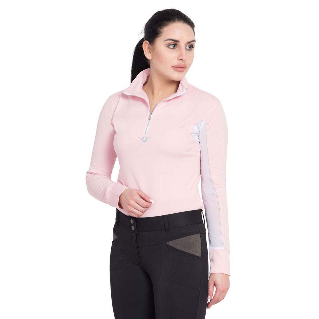 TuffRider Ladies Long Sleeve Ventilated Technical Sport Shirt – UV Protection, Quick-Dry, Mesh Undersleeves - Breeches.com - Flyclothing LLC