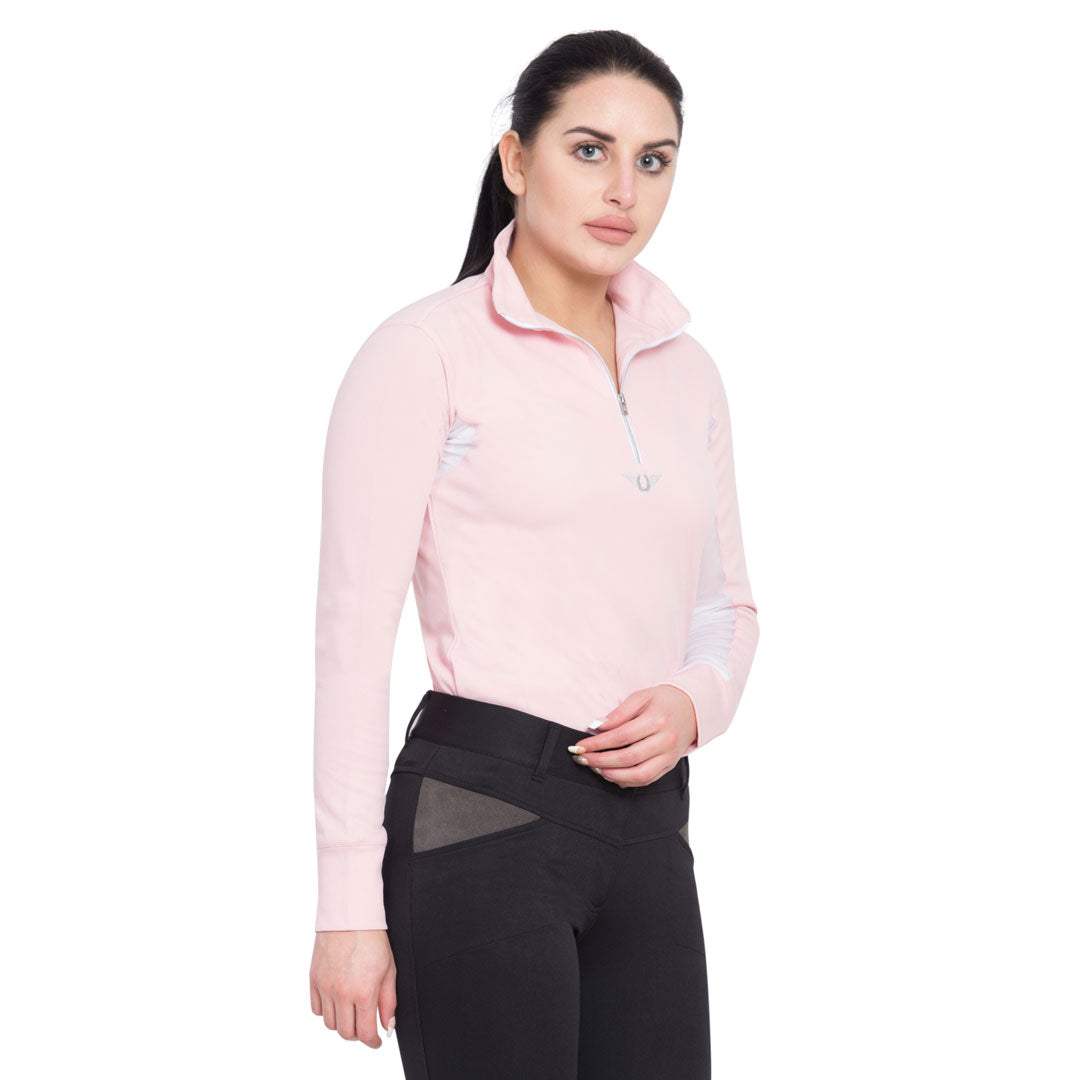 TuffRider Ladies Long Sleeve Ventilated Technical Sport Shirt – UV Protection, Quick-Dry, Mesh Undersleeves - Breeches.com - Flyclothing LLC