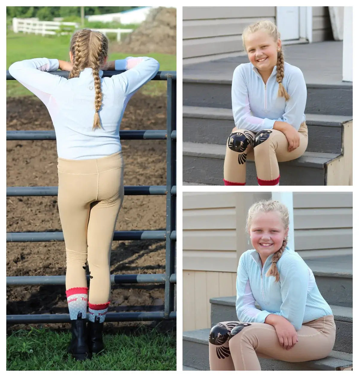 TuffRider Youth Long Sleeve Ventilated Technical Sport Shirt – UV Protection, Quick-Dry, Mesh Undersleeves - Breeches.com - Flyclothing LLC