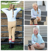 TuffRider Youth Long Sleeve Ventilated Technical Sport Shirt – UV Protection, Quick-Dry, Mesh Undersleeves - Breeches.com - Flyclothing LLC