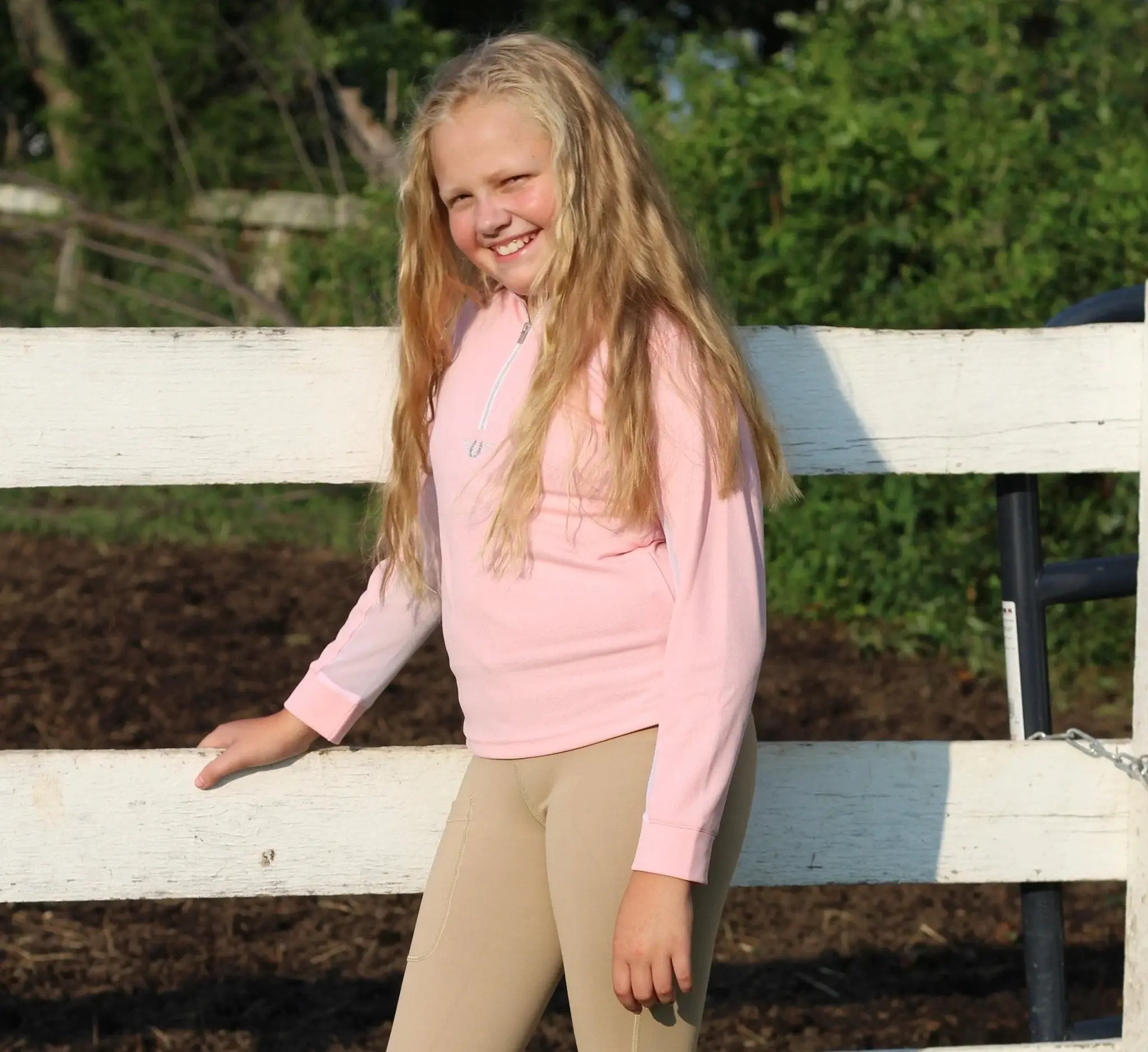 TuffRider Youth Long Sleeve Ventilated Technical Sport Shirt – UV Protection, Quick-Dry, Mesh Undersleeves - Breeches.com - Flyclothing LLC